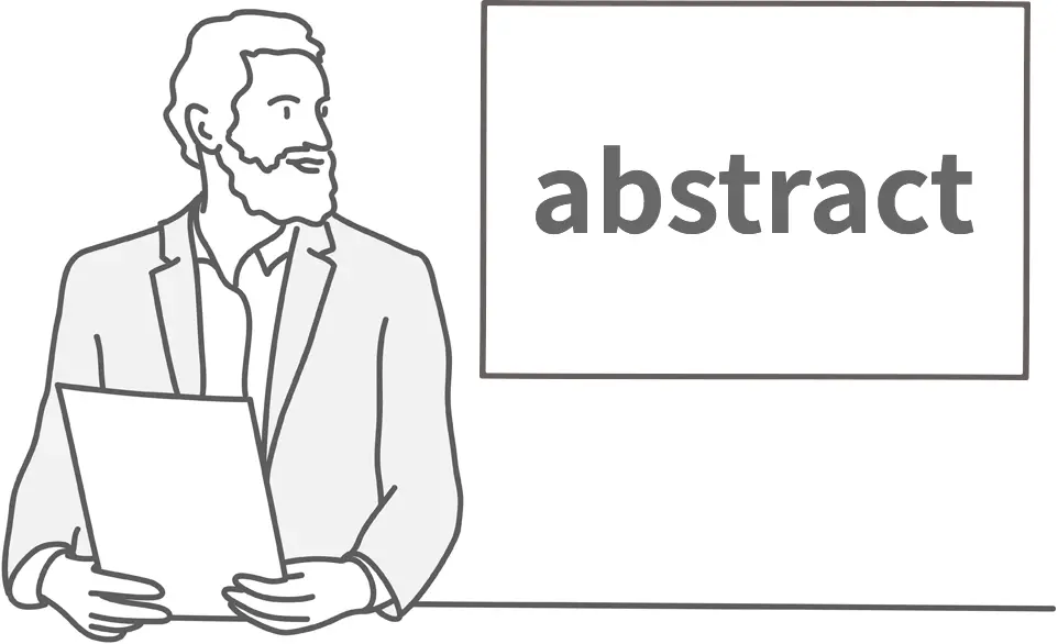 アブストラクトを解説しているイメージ